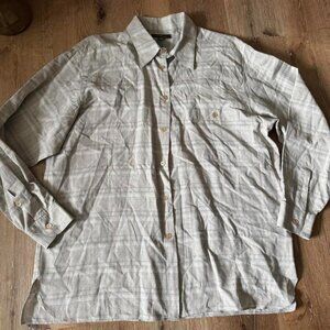 Ermenegildo Zegna Gray Button Down Long Sleeve Men Dress Shirt Made In Italy 2XL